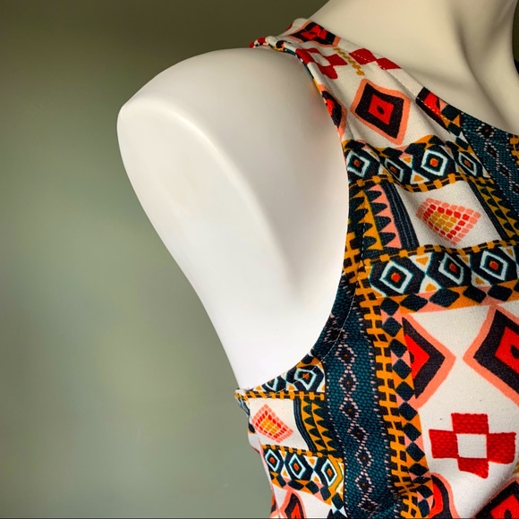 H&M Women's Large Multicolored Print Sleeveless Dress - Picture 4 of 6